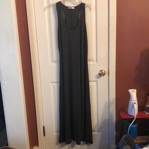 3XL Brand new, never worn, medium weight, charcoal, gray maxi dress